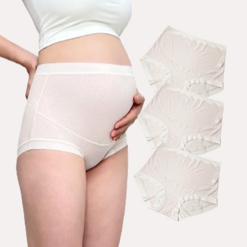 벨비크 모달 심리스 하이웨스트 임산부 팬티 3p