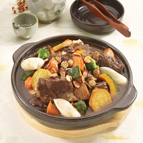 푸드장 미국산 돼지 쪽갈비 (냉동), 1kg, 2개 갈비찜 송추가마골 순한갈비찜 1.1kg x 2팩, 단품, 2개