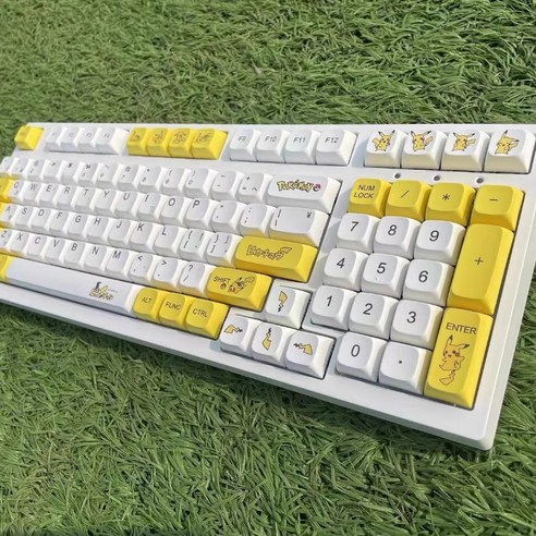 타닥 포켓몬스터 피카츄 키캡 XDA PBT 염료승화 키보드 꾸미기 122키 키캡, 일본어