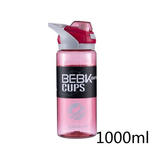 FREELIFE 원터치 빨대컵 야외 피트니스 물병 대용량 스포츠 휴대용 UY-525, Pink 1000ml-907