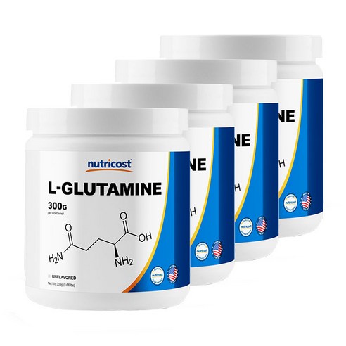 뉴트리코스트 글루타민 헬스보충제 60회분, 300g, 4개