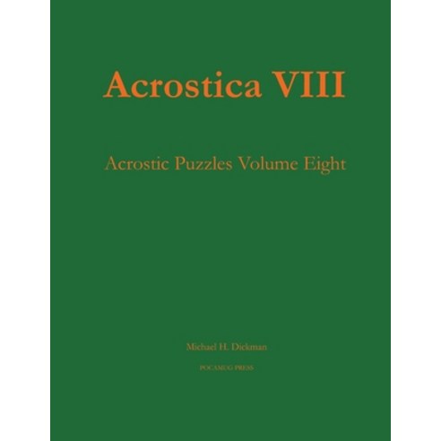 Acrostica VIII Paperback, Pocamug Press