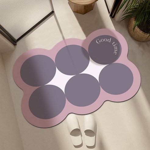 올웨이즈굿 욕실발매트 빨아쓰는 규조토 매트 60cm x 40cm, 블루, 1개