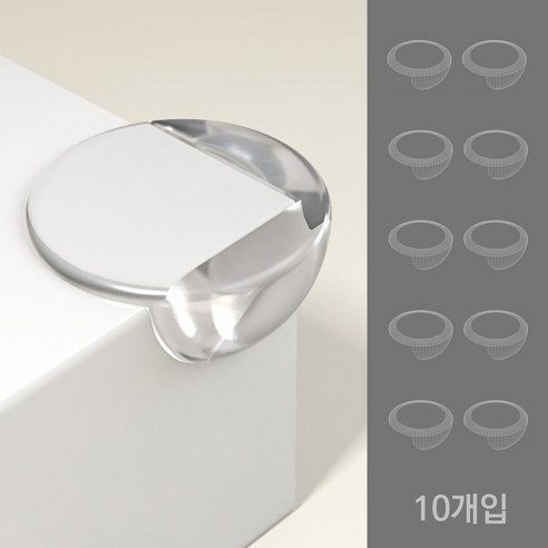 아트위브 도톰한 소프트 충돌방지 코너 가드 투명 모서리 보호대, 원형 (대), 1개, 42mm