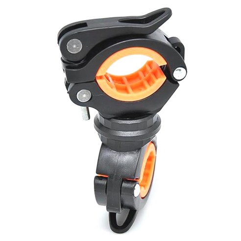 Retemporel 360도 회전 자전거 라이트 프레임 다기능 양방향 LED 손전등 브래킷 액세서리 오렌지, 주황색
