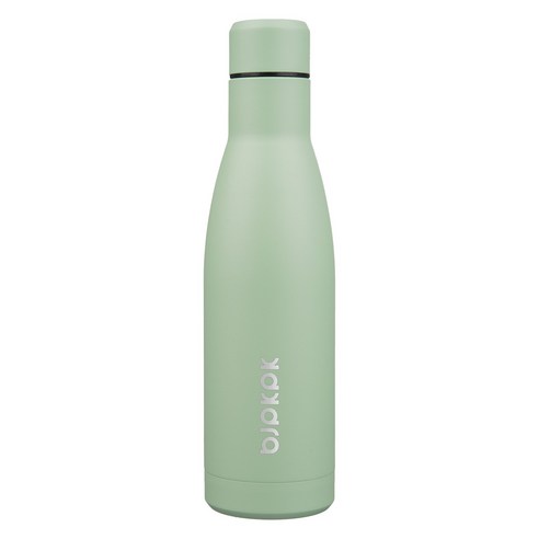 bjpkpk 스테인리스 스틸 이중 단열 보온병, 1개, 마카롱 그린, 500ml