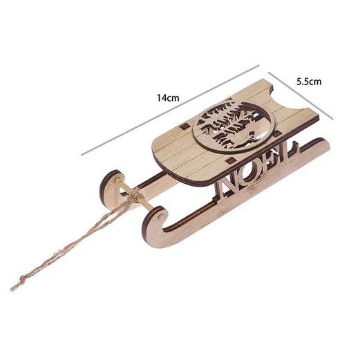 실용적인 크리스마스 썰매 미니 매다는 장식 나무 탁상, [01] as picture, 1개
