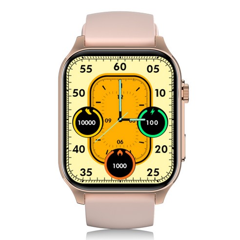 와피크 블루투스 스마트워치 X5S 통화가능 1.91인치 대화면 22mm, 골드, 4.8cm, GPS + 블루투스
