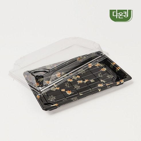 다온킹(소량) 사각 초밥용기 HP-07 흑금단 합세트, 1세트, 100개