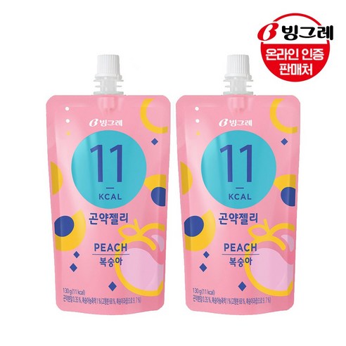 빙그레 곤약젤리 복숭아, 30개, 130g
