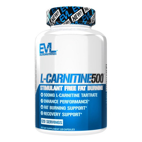 Evlution Nutrition L-카르니틴 500mg 캡슐, 120정, 1개