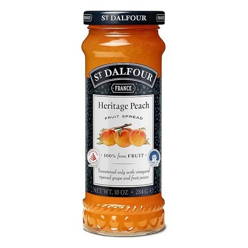 샹달프 과일잼, 골든 피치(Golden Peach), 284g, 1개