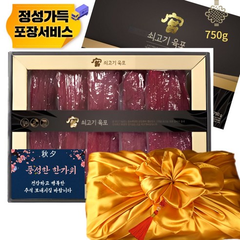 고급포장 고급 궁 쇠고기 육포 대용량 750g 선물세트, 1개, 708g 육포선물세트