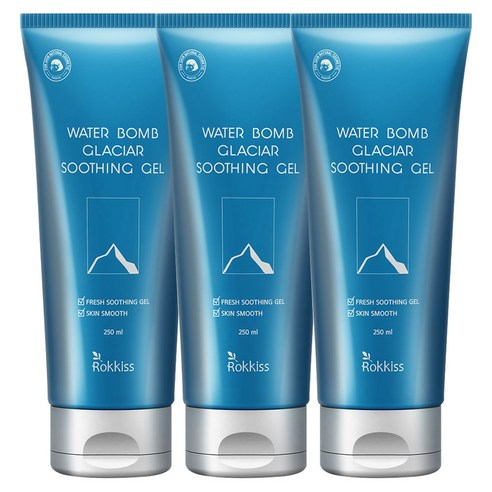 록키스 워터밤 빙하수 수딩젤, 3개, 250ml