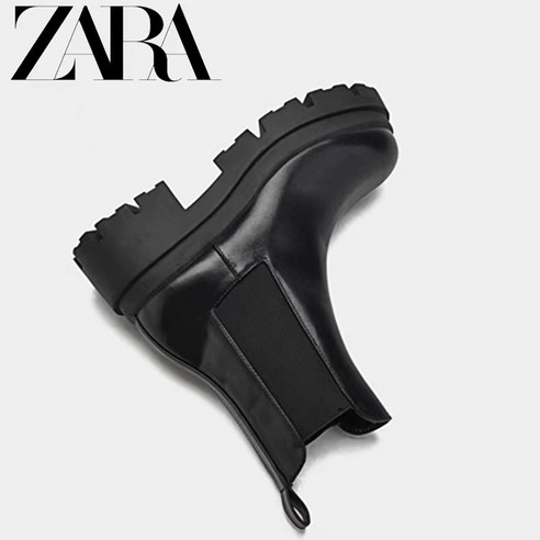 추천제품 자라 ZARA 23S 앵클 부츠 워커 통굽 키높이 첼시 천연소가죽