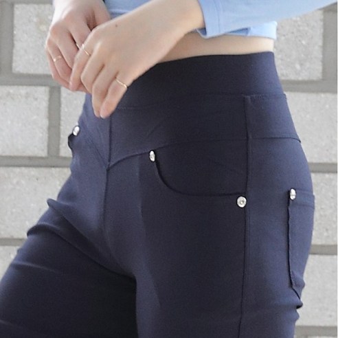 여름철을 위한 편안하고 스타일리시한 히든밴딩 슬림 팬츠