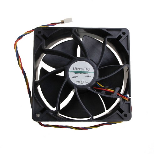 W12E12BS11B5-07 CPU 팬 DC 12V CFM PWM 6000RPM 4P ETH 채굴 용 더블 볼 베어링 팬 폭력 팬 120x120x38mm N