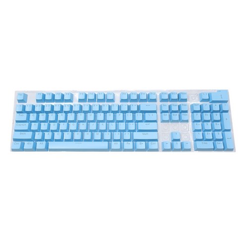 104PCS ABS 반투명 Keycap OEM 프로파일 백라이트 키 캡 기계 키보드 용, 푸른