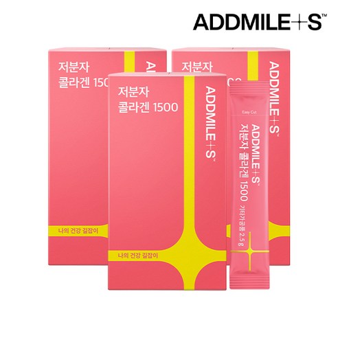 애드마일스 저분자 콜라겐 1500 30p, 75g, 3개