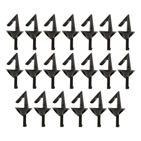 Retemporel 20개 낚시 태클 임팩트 풀리 실드 안티 리그 튜브가있는 미끼 클립 도구, 검은 색