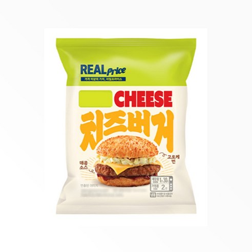 리얼프라이스 치즈버거 180g x 12개, 180g, 12개