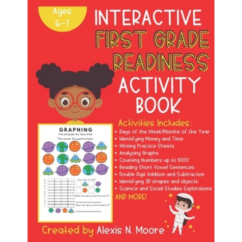 (영문도서) Interactive First Grade Readiness Activity Book Paperback, Independently Published, English, 9798876666277