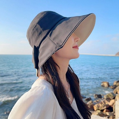 골프버킷햇 남녀공용 여성 남자 모자 버킷햇 버킷 방수 골프 자외선차단 여름모자, 베이지