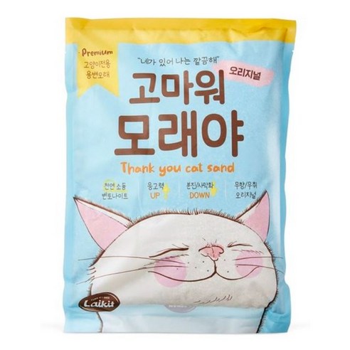 라이킷간식 고마워모래야 고양이 배변용, 3kg, 6개, 무향