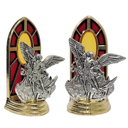 가톨릭천주교성물 스테인드레드 미카엘대천사 차량용 차부착E