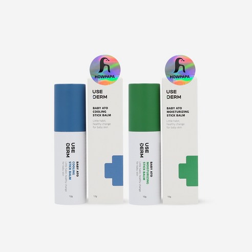 촉촉한 피부, 사랑스러운 아기를 위한 필수템: 하우파파 아토로션 & 아기 스틱밤 듀오 하우파파
