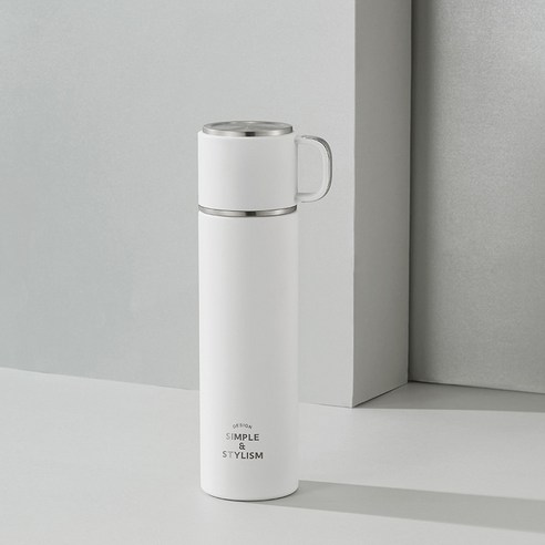 새로운 크리 에이 티브 316 스테인레스 스틸 보온병 컵, 하얀색, 350ml