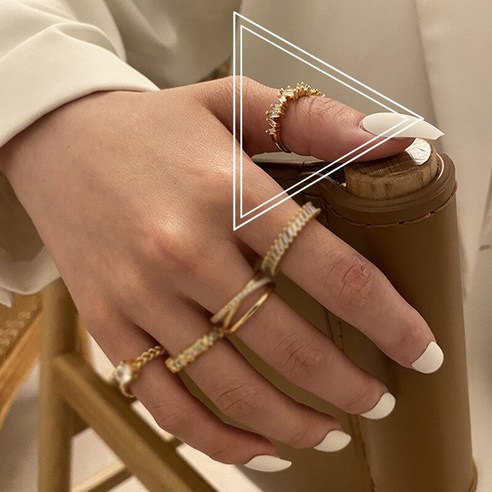 새로운 고전적인 디자인 지르콘 반지 여는 조정 가능한 손가락 반지 여성을위한 펑크 패션 쥬얼리 액세서리 선물YJStore