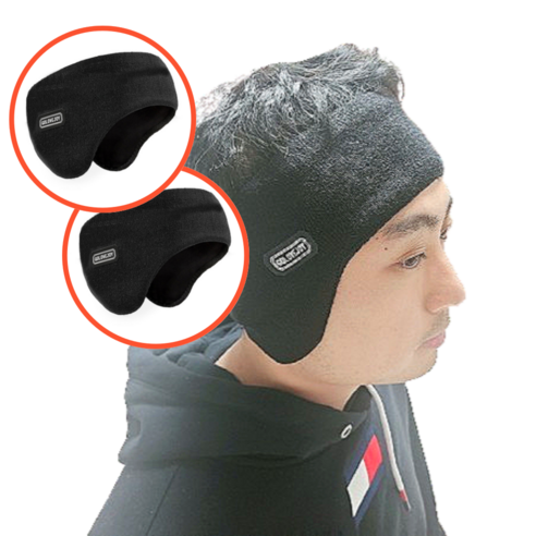 엠스스토어 귀덮는 스포츠 방한 이어밴드 귀마개, 2개, 검정