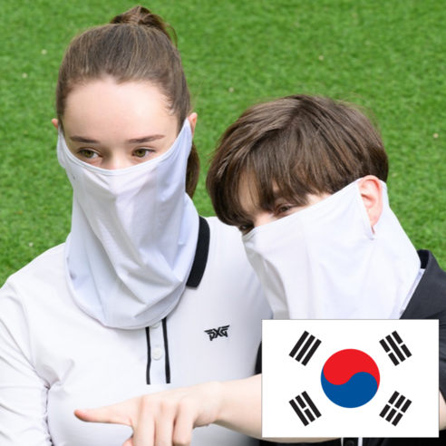 솔디브 국산 자외선 차단 쿨 스포츠 골프 마스크, 화이트, 1개
