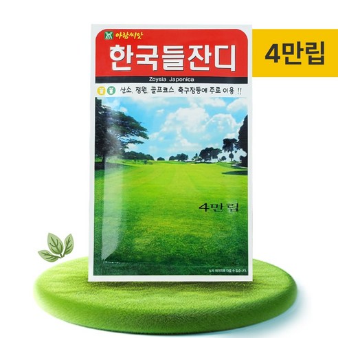 슬로시 한국들잔디 씨앗 4만립 산소 묘지 잔디씨, 1개