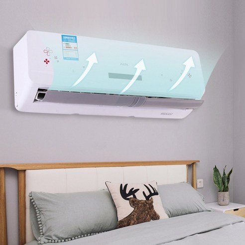 벽걸이 에어컨 바람막이 시스템 천장형 가림막 날개, 그레이, 1개