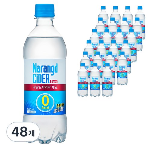 나랑드사이다 제로, 500ml, 48개