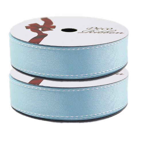 금비 골직스티치 리본(15mm*45m) 2P, #12 연하늘 2P