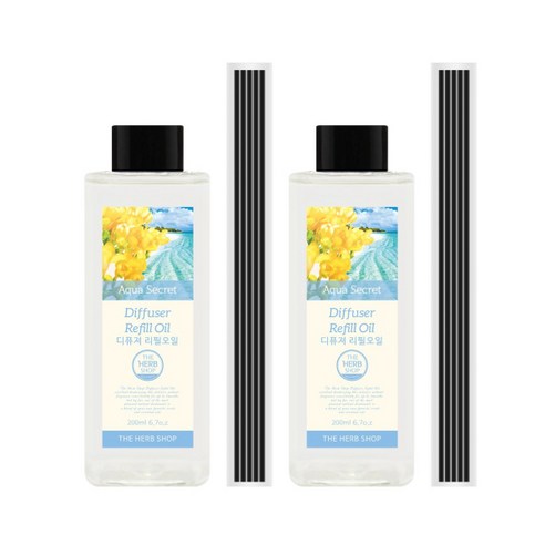 더허브샵 디퓨저리필 오일, 아쿠아시크릿, 200ml, 2개