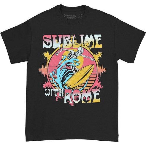 Sublime With Rome Men's Death Surfer T-Shirt Large Black