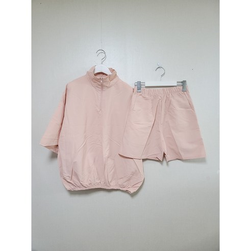 여성 아노락 반집업 바람막이 여자 반팔 트레이닝 세트