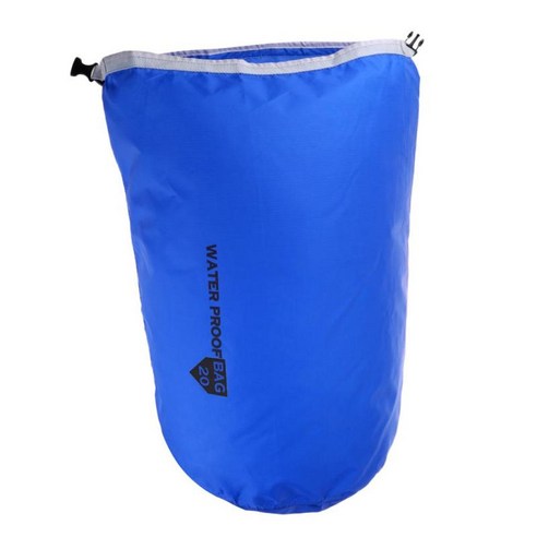 방수 드라이 백 자루 - 해변 카약 낚시 캠핑용 10L/20L/40L/70L, 블루 20L, 210T 나일론