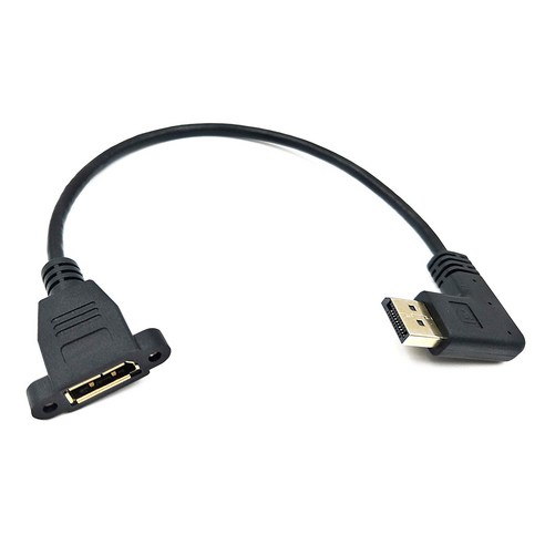 노 브랜드 DP - 케이블 12인치/30cm 왼쪽 각도 90도 Displayport(DP) Male DisplayPort(DP) Female, DP-DP 케이블