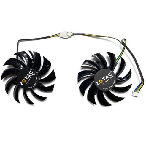 노트북쿨러 냉각팬 호환 ZOTAC GeForce GTX660ti 660 650ti 560 AMP 신제품 에디션 그래픽 카드 교체 선풍기, 1) a pair of fans, 한개옵션1