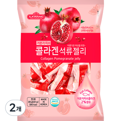 일광제과 콜라겐 석류 젤리, 250g, 2개