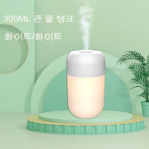 휴대용 음소거탁상용 실내 이류체 미세분무 2L 가습기, 화이트