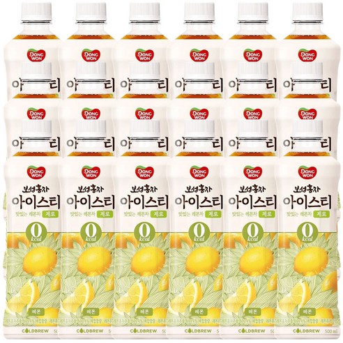 동원 아이스티 제로 레몬, 18개, 500ml