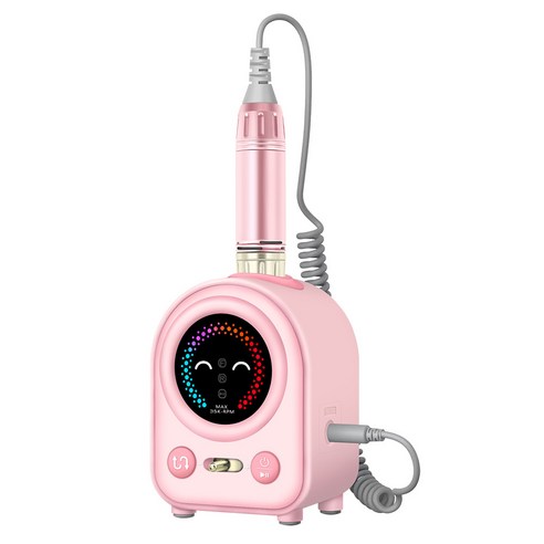 YIFAN 네일 드릴 머신 전기 네일 관리기 젤네일 제거 셀프 손톱케어 0-35000rpm 속도 조절, 1개, 핑크