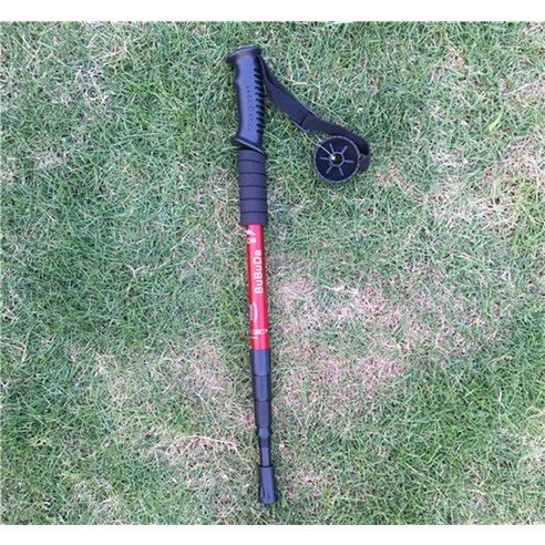 안티 쇼크 트레킹 폴 초경량 워킹 스틱 조정 가능한 하이킹 지팡이 북유럽 워킹 스틱을위한 텔레스코픽 목발, {"크기":"하나"}, 색깔4