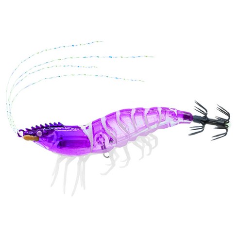 심해 갑오징어를 유혹하는 마법, 리얼새우에기 스몰 쉬림프에기 슬로우싱킹 UV케이무라 야광 래틀 토부에기